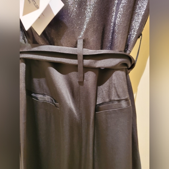 Carolina Ritzler NWT black wide leg one shoulder Jumpsuit rp$930 - Picture 11 of 13